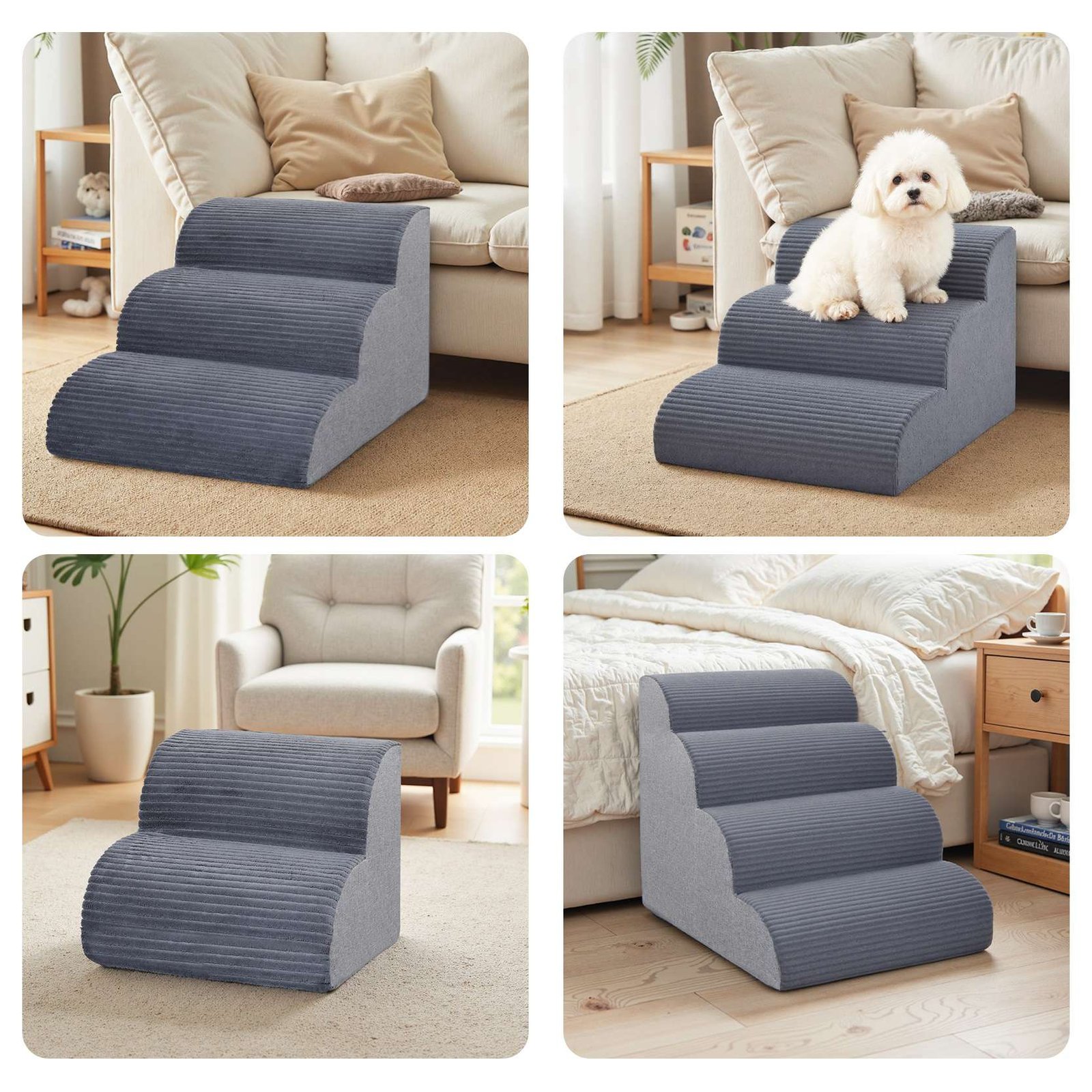 Sponge Foam Dog ladder with two steps three steps four steps