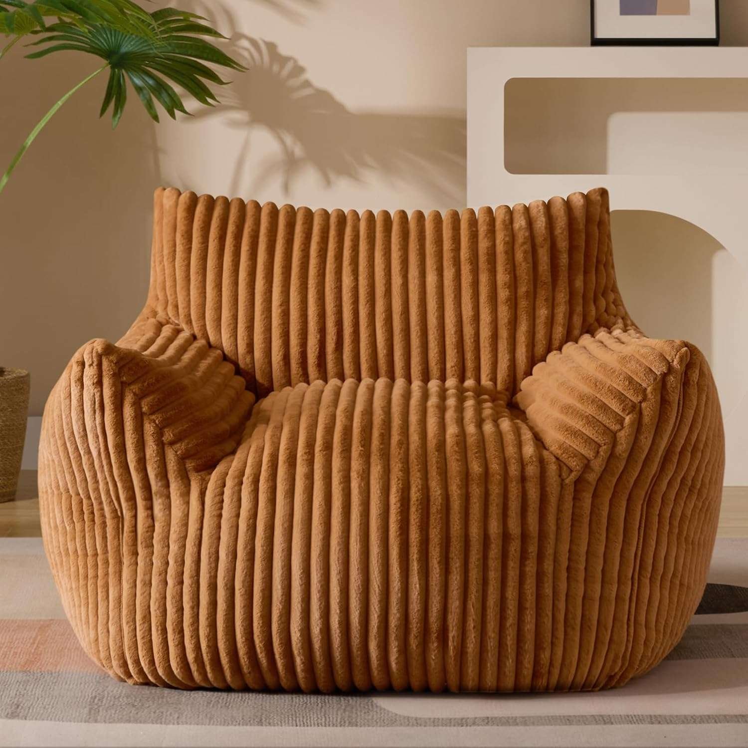 bean sofa for kids in brown color
