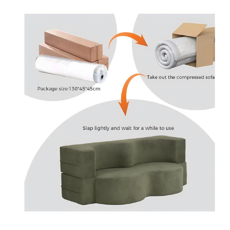 compressed sofa compressed package with less room and less shipping cost