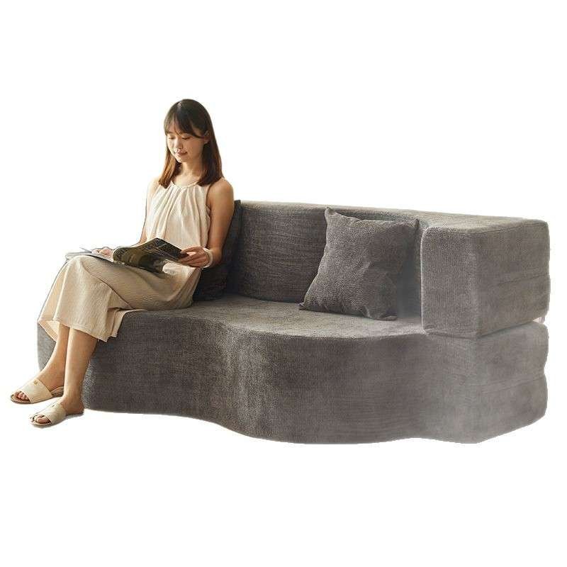 compressed sofa Gray color foldable