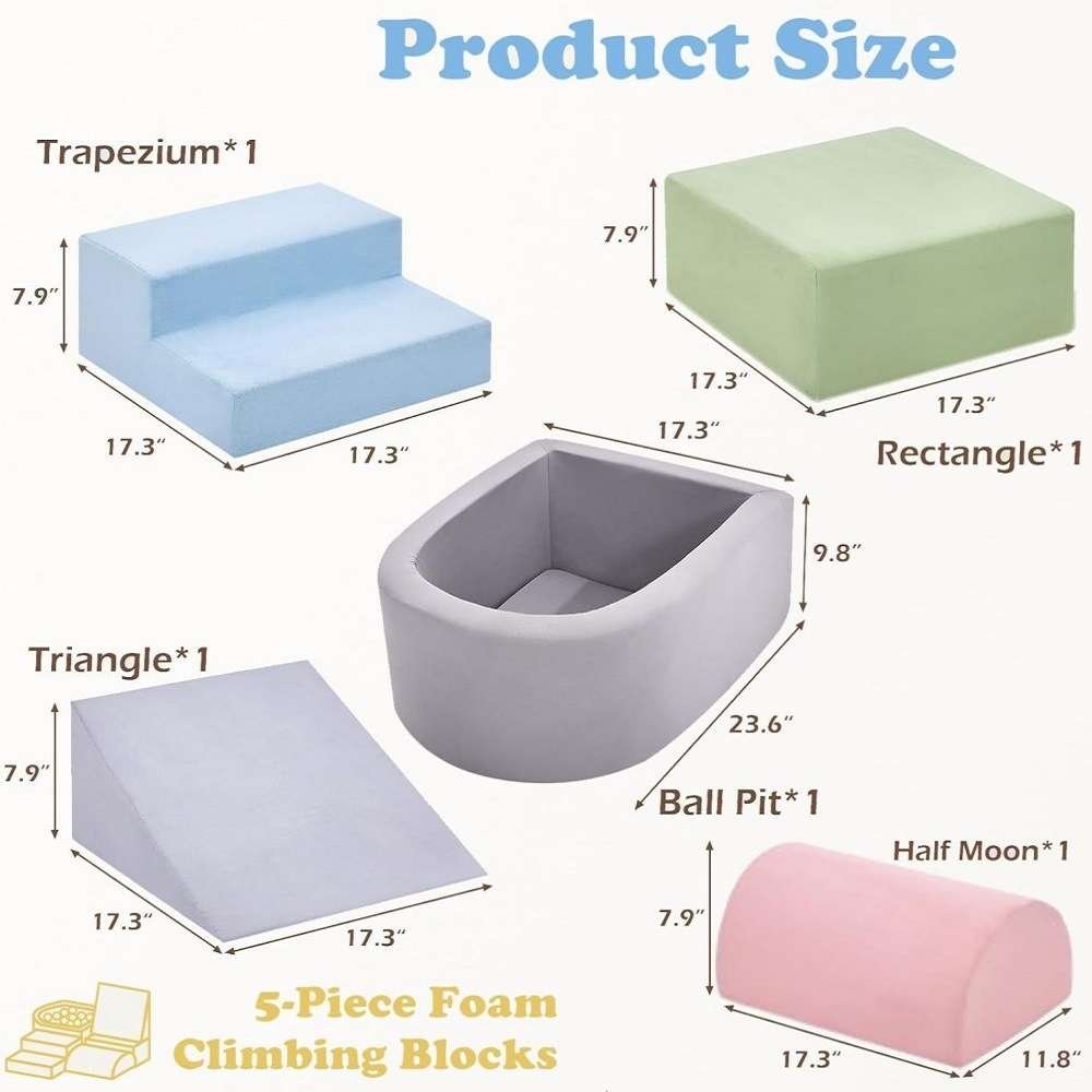 Foam Climb Toy Blocks for Toddlers with Ball Pit - Image 3