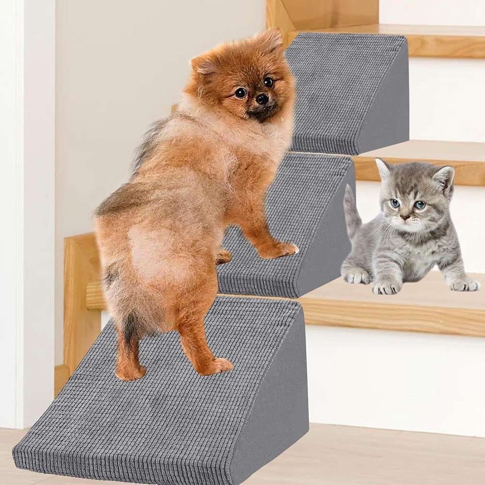 Dog Ramp for Small Dogs, Small Dog Steps Dog Stairs for Staircase with Anti-Slip Bottom and Self-Sticky Pads