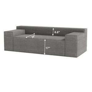 Three-Seater Compressed Sofa in a Box with Three Pillows