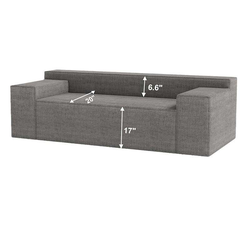 Three-Seater Compressed Sofa in a Box with Three Pillows