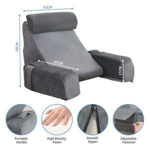 High density foam Foam Reading Pillown with portable handle and adjustable fastener