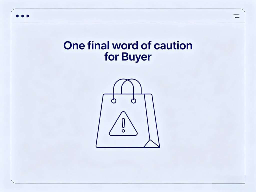 One final word of caution for Buyer