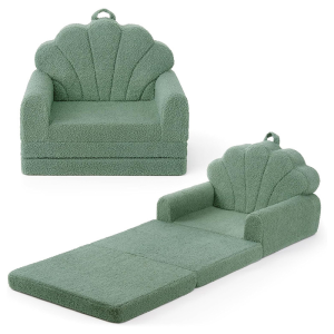Green Kid couch chair Lazy sofa in kids playroom
