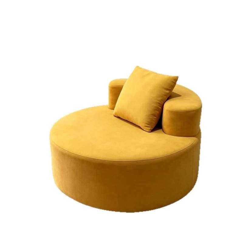micro suede fabric round compressed sofa chair by guangches