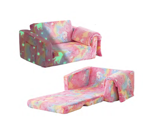 3 in 1 Sofa Lounger Convertible Sofa Glow in the Dark for Kid