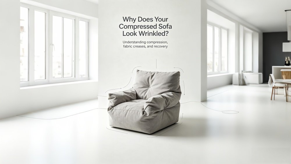 You might worry that compressed foam sofas lack the support of traditional wood frames. That’s partly true—wood lasts decades, but high-density foam offers modern comfort, higher turnover, and massive shipping savings.