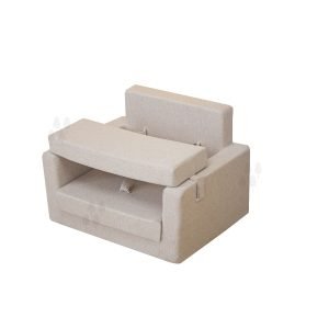 Your baby can practice sitting up and interacting while hanging out in this lounge chair. This engaging chair features a removable tray with a crinkle, peek-a-boo flap, squeakers, and movable characters that will have your baby involved for hours. The attractive embroidery and applique are another form of interaction for your youngster while adding to the style of any room. Weighing only 2 pounds and featuring a carrying handle, you'll be able to take your new favorite baby chair with you anywhere so your infant will have a cozy place to sit and play. Crotch restraint and the tray work together to keep your kiddo in place while they relax. Once your little one isn't a baby anymore, simply remove the crotch restraint and tray so your toddler can continue to use the seat as a lounge chair. Add to your nursery or living room with this beautifully embroidered Asweets Wonder & Wise Square Baby Activity Chair.